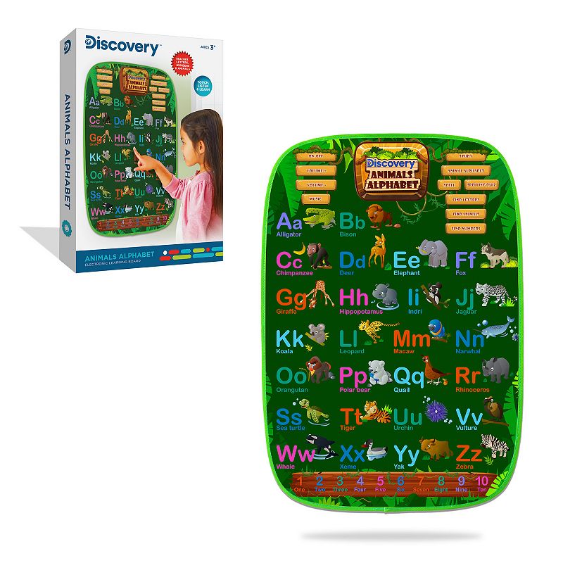 Discovery Kids Animal Alphabet Electronic Learning Board, Multicolor