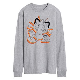 Men's Pokémon Meowth Long Sleeve Tee