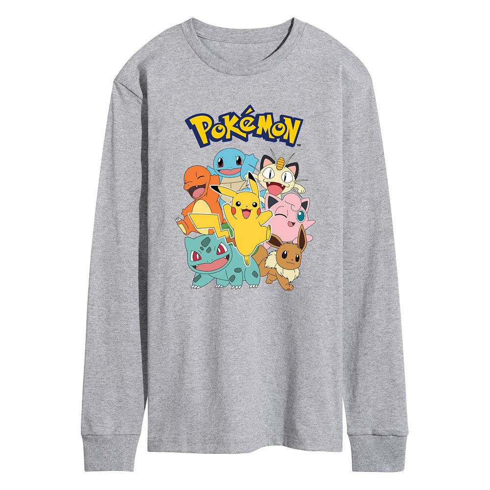 Men's Pokémon Character Group Long Sleeve Tee