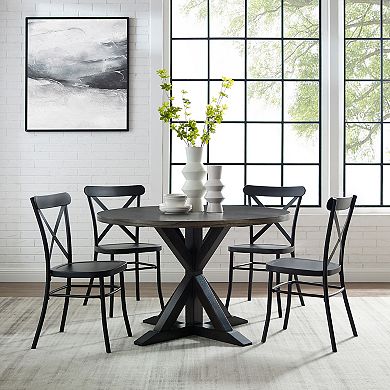Crosley Hayden Round & Camille Chair 5-piece Dining Set