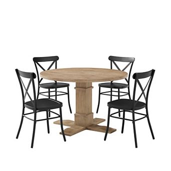 Crosley Joanna Round & Camille Chair Dining 5 pc Set