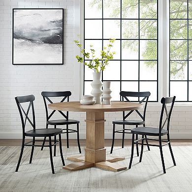Crosley Joanna Round & Camille Chair Dining 5-piece Set