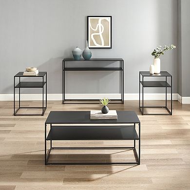 Crosley Braxton Coffee Table, End Table & Console Table 4-piece Set