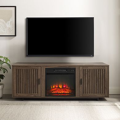Crosley Silas Low Profile Electric Fireplace TV Stand