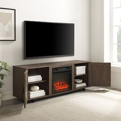 Crosley Silas Low Profile Electric Fireplace TV Stand