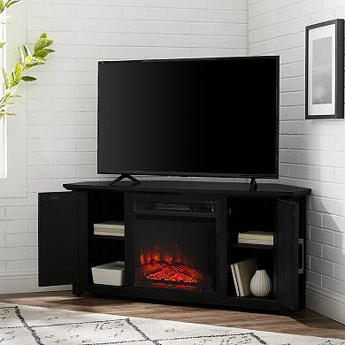 Crosley Camden Farmhouse Electric Fireplace Corner TV Stand