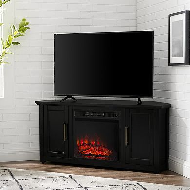 Crosley Camden Farmhouse Electric Fireplace Corner TV Stand