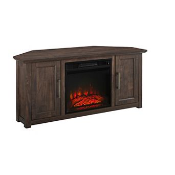Crosley Camden Farmhouse Electric Fireplace Corner TV Stand