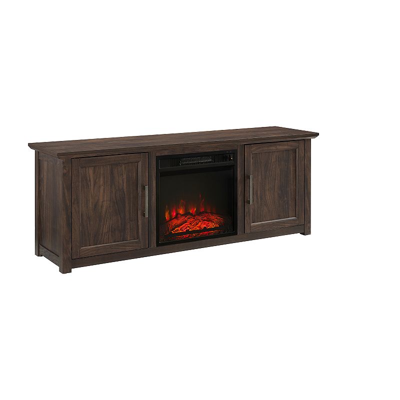 Crosley Electric Fireplace Camden TV Stand, Brown