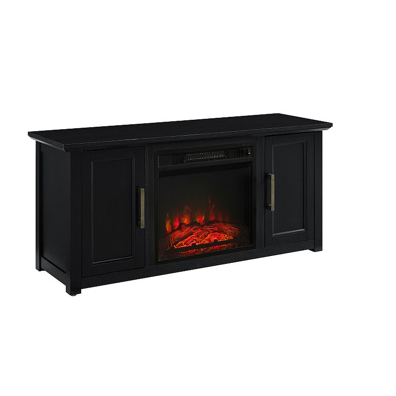 Crosley Camden Low Profile Electric Fireplace TV Stand, Black