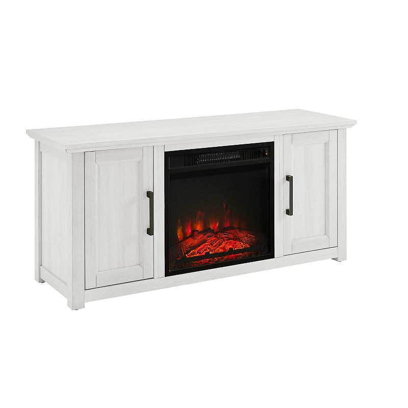 Crosley Camden Low Profile Electric Fireplace TV Stand, White