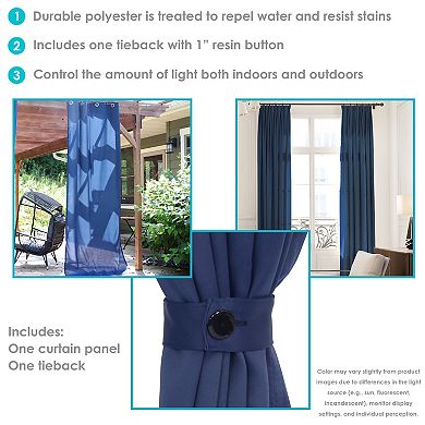Sunnydaze Modern Outdoor Curtain Panel