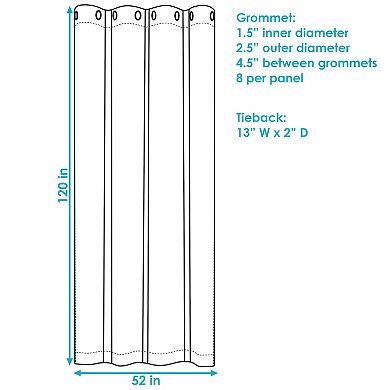 Sunnydaze Modern Outdoor Curtain Panel
