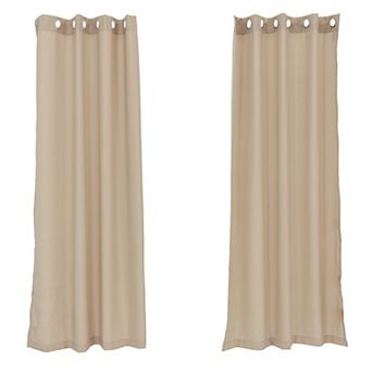 Sunnydaze Simple Outdoor Curtain Panel - Set of 2