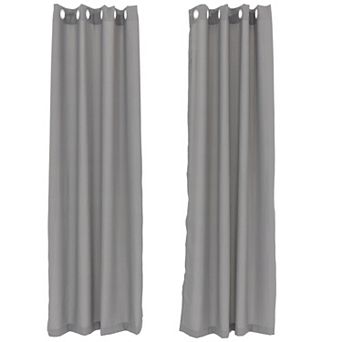 Sunnydaze Simple Outdoor Curtain Panel - Set of 2