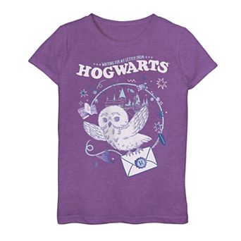 Girls 7-16 Harry Potter "Waiting For My Letter From Hogwarts" Owl Graphic Tee