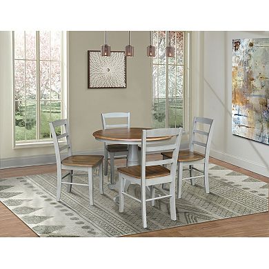 International Concepts 36" Round Dining Table & 4 Chairs