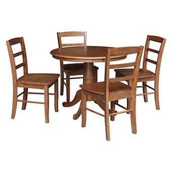 International Concepts 36" Round Dining Table & 4 Chairs