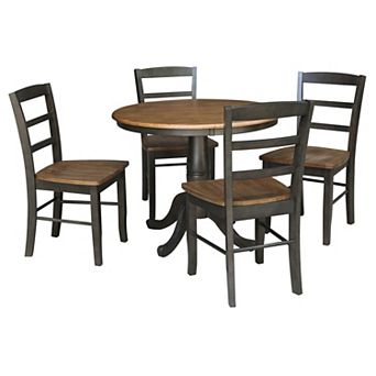 International Concepts 36" Round Dining Table & 4 Chairs