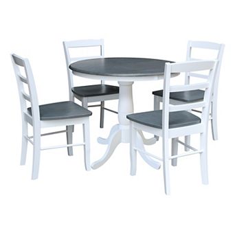 International Concepts 36" Round Dining Table & 4 Chairs