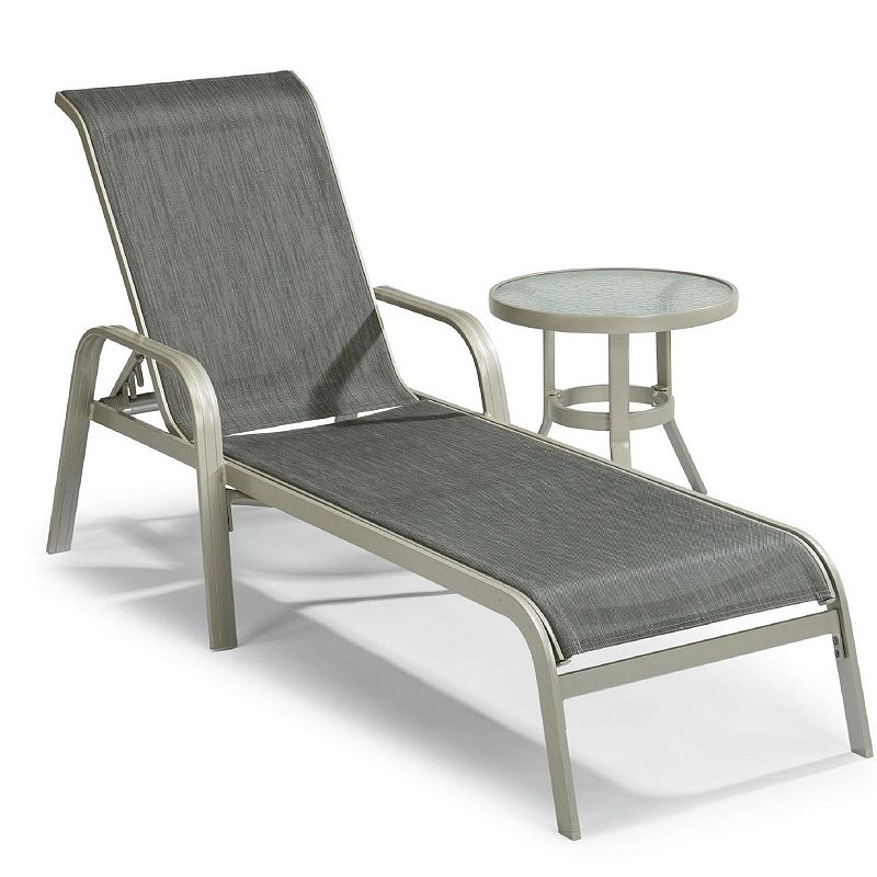 Captiva Outdoor Chaise Lounge Set, Grey