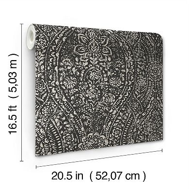 RoomMates Ornate Ogee Peel & Stick Wallpaper