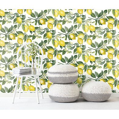 RoomMates Lemon Zest Peel & Stick Wallpaper