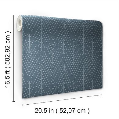 RoomMates Twig Hygge Herringbone Peel & Stick Wallpaper