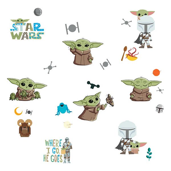 Star Wars The Mandalorian The Child aka Baby Yoda Peel & Stick Wall Decal  24-piece Set by RoomMates
