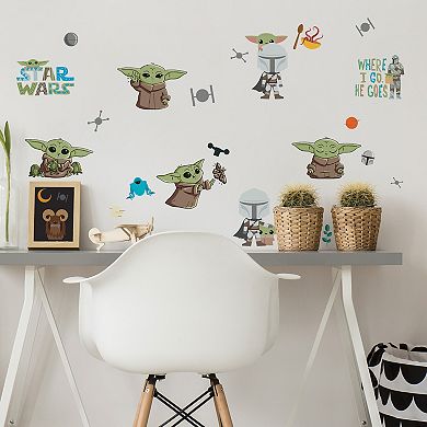 Star Wars The Mandalorian The Child aka Baby Yoda Peel & Stick Wall Decal 24-piece Set by RoomMates