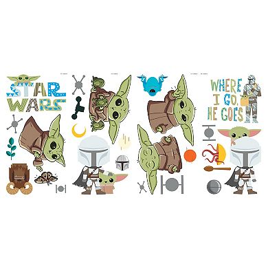 Star Wars The Mandalorian The Child aka Baby Yoda Peel & Stick Wall Decal 24-piece Set by RoomMates