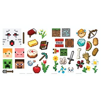 RoomMates Minecraft Peel & Stick Wall Decal 38 pc Set