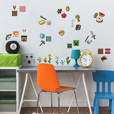 RoomMates Minecraft Peel & Stick Wall Decal 38-piece Set