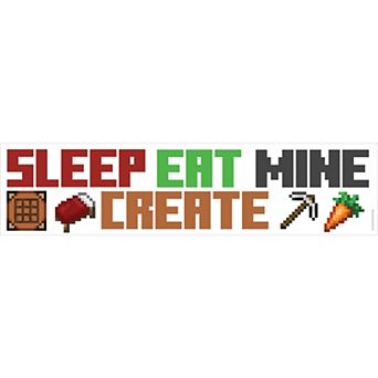 RoomMates Minecraft Mine Peel & Stick Wall Decal 8 pc Set