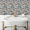 RoomMates Blue Long Tile Peel & Stick Backsplash Wall Decal 4-piece Set