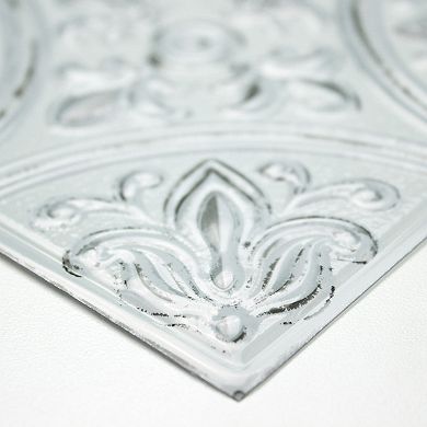 RoomMates Faux Tin Tile Peel & Stick Backsplash Wall Decal 4-piece Set