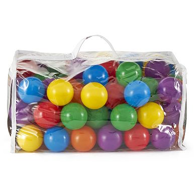 Intex Small Plastic Multi-Colored Fun Ballz for Ball Pit Bounce House, 100 Pack