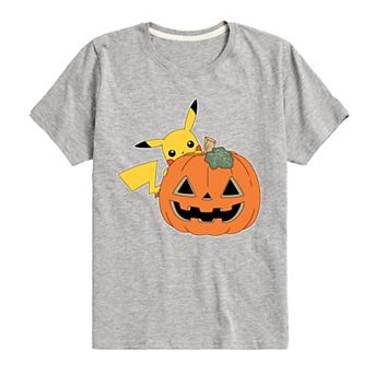 Boys 8-20 Pokemon Pikachu Pumpkin Graphic Tee