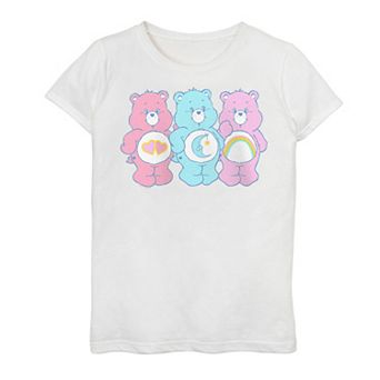 Girls 7-16 Care Bears Cheer Bear Bedtime Bear Love A Lot Bear Graphic Tee