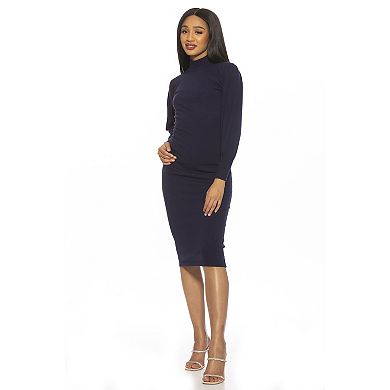 Women's ALEXIA ADMOR Puff Sleeve Knit Midi Dress