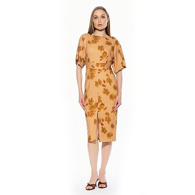 Women's ALEXIA ADMOR Trumpet Sleeve Midi Sheath Dress