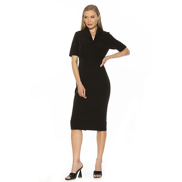 Women's ALEXIA ADMOR Collared Retro Sheath Dress