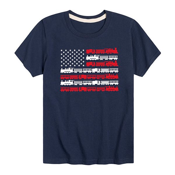 Boys 8-20 Train Americana Graphic Tee