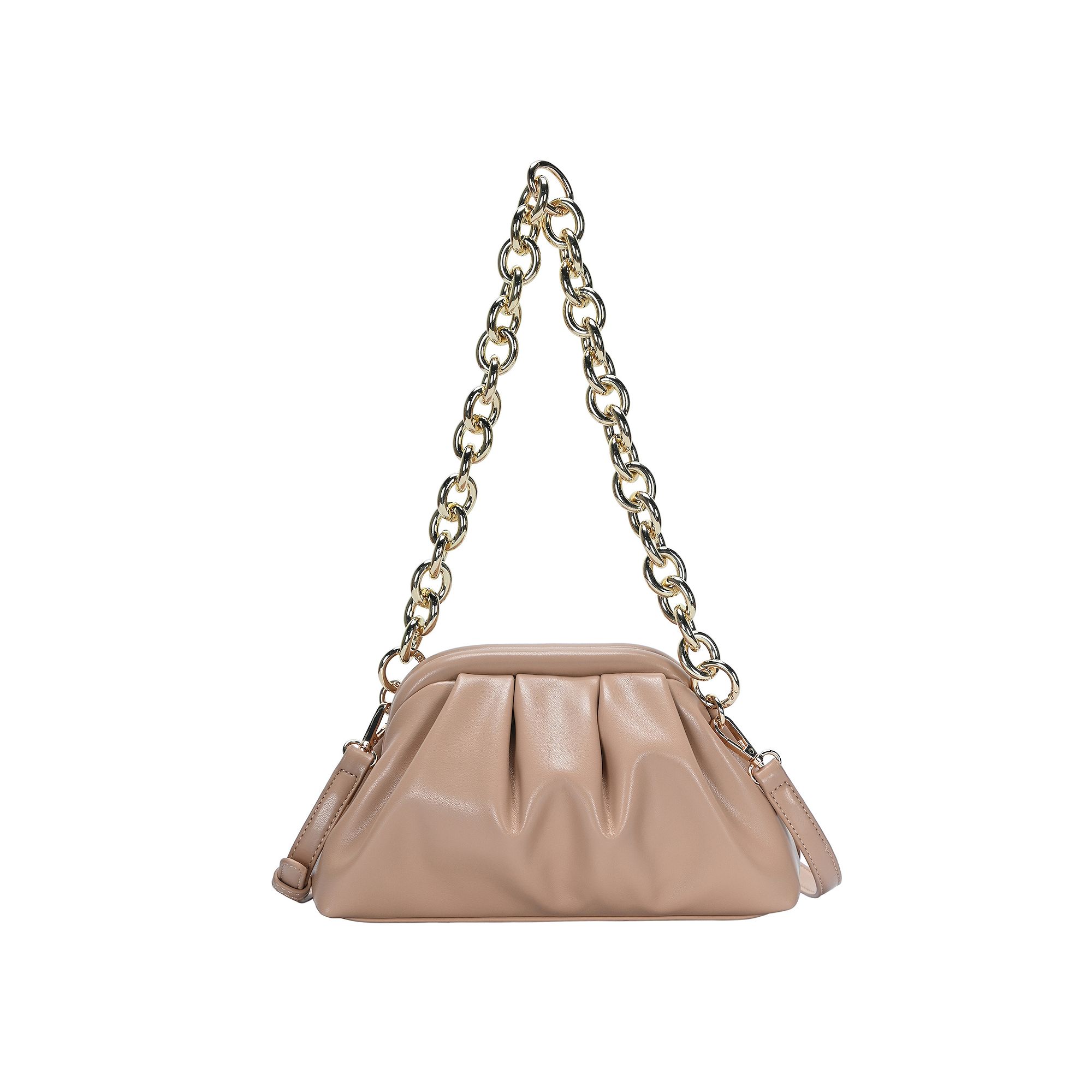 Madison West Marlene Crossbody Clutch, Beige