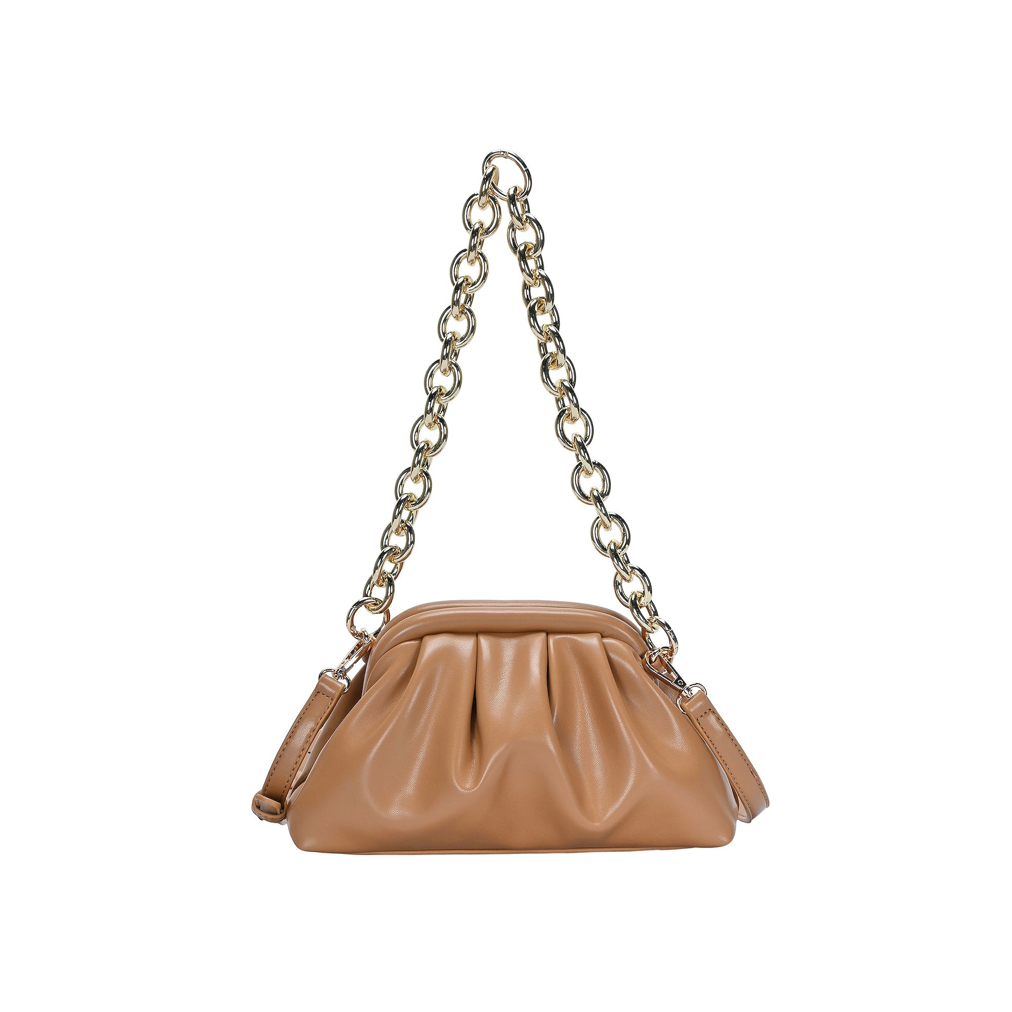Madison West Marlene Crossbody Clutch, Camel