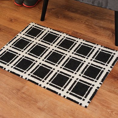 Bungalow Flooring ColorStar Prairie Grid 22'' x 34'' Doormat