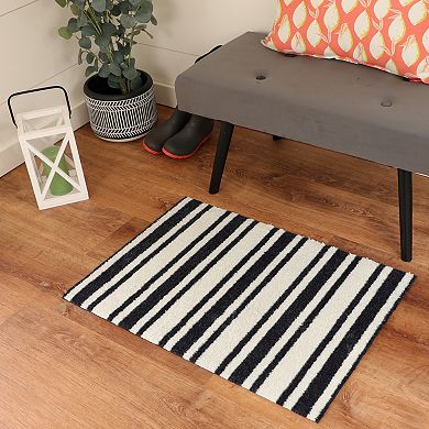 Bungalow Flooring ColorStar Timeless Stripe 22'' x 34'' Doormat