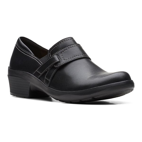 Clarks® Angie Poppy Women's Leather Slip-On Dress Shoes