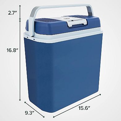 Ivation 24 L Electric Cooler & Warmer Portable Car Fridge with Handle for Camping & Travel