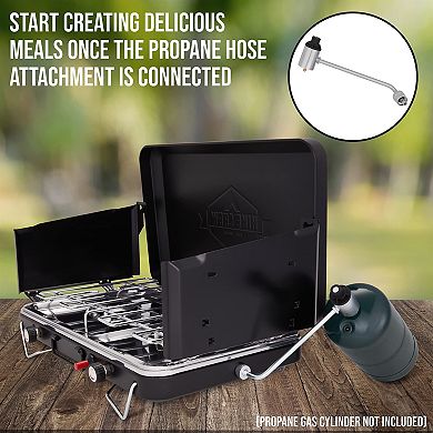 Hike Crew 2-in-1 Gas Camping Stove & Stainless Steel Drip Tray